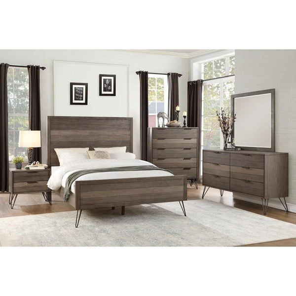 Homelegance Urbanite Queen Panel Bed in Tri-tone Gray 1604-1*