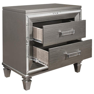 Homelegance Tamsin Nightstand in Silver Grey Metallic 1616-4 image