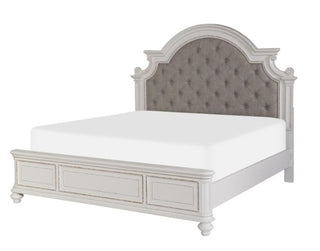 Homelegance Baylesford King Upholstered Panel Bed in Antique White 1624KW-1EK* image