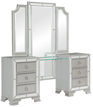 Homelegance Avondale Vanity Dresser with Mirror in Silver 1646-15 image