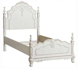 Homelegance Cinderella Full Poster Bed in Antique White 1386FNW-1* image