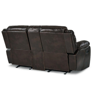 Homelegance Furniture Bastrop Double Glider Reclining Loveseat in Brown 8230BRW-2 image