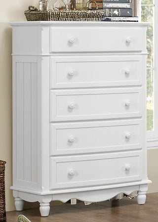 Homelegance Clementine 5 Drawer Chest in White B1799-9 image