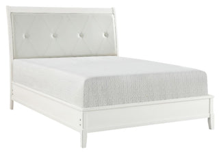 Homelegance Cotterill King Upholstered Sleigh Bed in Antique White 1730KWW-1EK* image