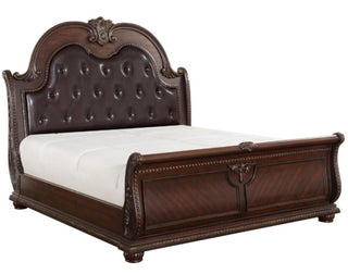 Homelegance Cavalier King Sleigh Bed in Dark Cherry 1757K-1EK* image