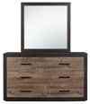 Homelegance Miter Mirror in Rustin Mahogany & Dark Ebony 1762-6