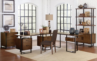 Homelegance Sedley Writing Desk with Two Cabinets in Walnut 5415RF-15* image