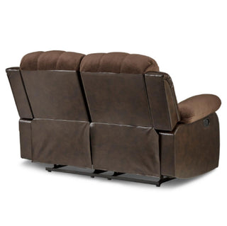 Homelegance Furniture Granley Double Reclining Loveseat in Chocolate 9700FCP-2 image