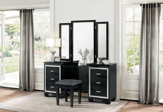 Homelegance Allura Vanity Dresser with Mirror in Black 1916BK-15* image