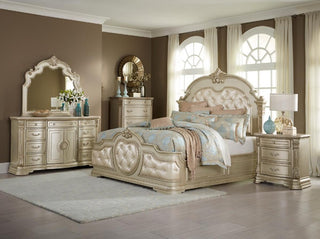 Homelegance Antoinetta Queen Panel Bed in Champagne Wood 1919NC-1* image