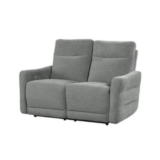 Homelegance Furniture Edition Power Double Lay Flat Reclining Loveseat in Dove Grey 9804DV-2PWH image