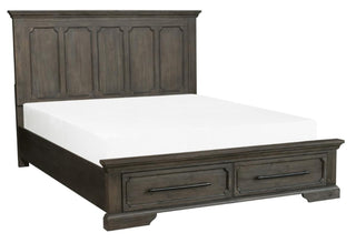 Homelegance Taulon Queen Platform Bed with Footboard Storage in Dark Oak 5438-1* image