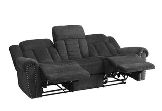 Homelegance Furniture Nutmeg Double Reclining Sofa in Charcoal Gray 9901CC-3 image