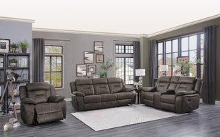 Homelegance Furniture Madrona Double Reclining Sofa in Dark Brown 9989DB-3 image