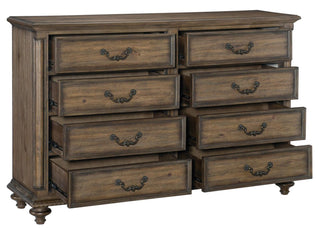 Homelegance Furniture Rachelle 8 Drawer Dresser in Weathered Pecan 1693-5 image