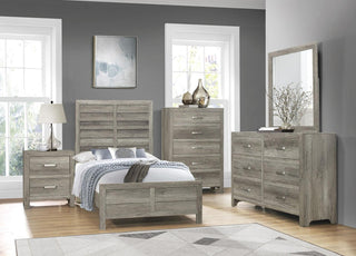 Homelegance Furniture Mandan Twin Panel Bed in Weathered Gray 1910GYT-1* image