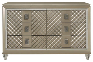 Homelegance Furniture Youth Loudon 6 Drawer Dresser in Champagne Metallic B1515-5 image