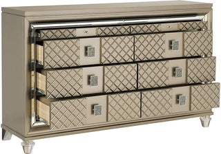 Homelegance Furniture Loudon 8 Drawer Dresser in Champagne Metallic 1515-5 image