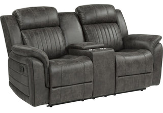 Homelegance Furniture Centeroak Double Reclining Loveseat in Gray 9479BRG-2 image