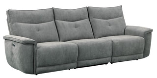 Homelegance Furniture Tesoro Power Double Reclining Sofa w/ Power Headrests in Dark Gray 9509DG-3PWH* image