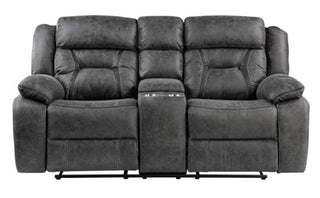 Homelegance Furniture Madrona Hill Double Reclining Loveseat in Gray 9989GY-2 image