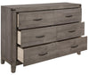 Woodrow 6 Drawer Dresser in Gray 2042-5