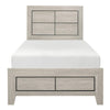 Quinby Twin Panel Bed in Light Brown 1525T-1