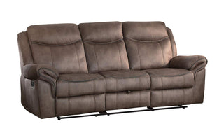 Aram Double Glider Reclining Sofa in Dark Brown 8206NF-3 image