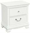 Lucida 2 Drawer Nightstand in White 2039W-4
