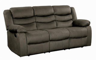 Discus Double Reclining Sofa in Brown 9526BR-3 image