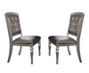 Orsina Side Chair in Silver (Set of 2)