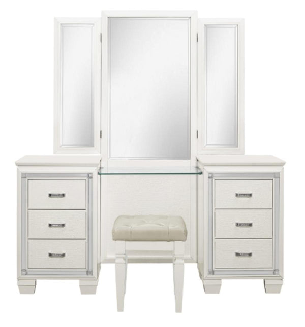 Allura Vanity Dresser with Mirror in White 1916W-15* image