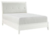 Cotterill King Upholstered Sleigh Bed in Antique White 1730KWW-1EK*