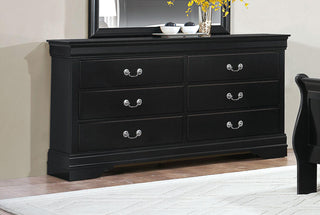 Homelegance Mayville 6 Drawer Dresser in Black 2147BK-5 image