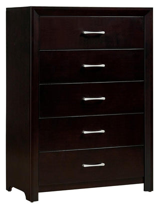 Homelegance Edina 5 Drawer Chest in Espresso-Hinted Cherry 2145-9 image