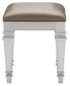 Avondale Vanity Stool in Silver 1646-14