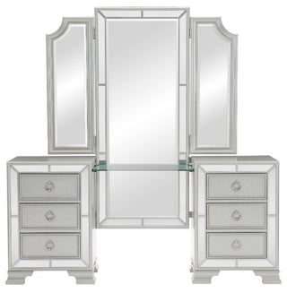 Homelegance Avondale Vanity Dresser with Mirror in Silver 1646-15 image