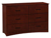 Rowe 6 Drawer Dresser in Dark Cherry B2013DC-5