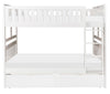 Homelegance Galen Full/Full Bunk Bed w/ Storage Boxes in White B2053FFW-1*T image