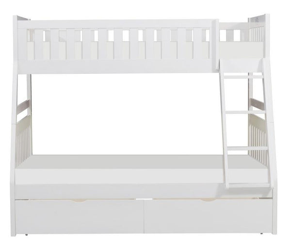 Homelegance Galen Twin/Full Bunk Bed w/ Storage Boxes in White B2053TFW-1*T image