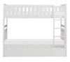 Galen Twin/Twin Bunk Bed w/ Twin Trundle in White B2053W-1*R