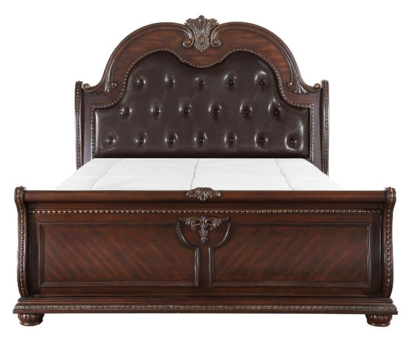 Homelegance Cavalier King Sleigh Bed in Dark Cherry 1757K-1EK* image