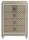 Youth Loudon 4 Drawer Chest in Champagne Metallic B1515-9