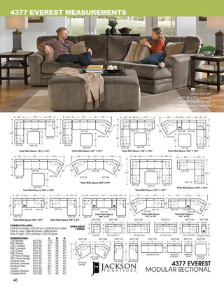 Jackson Furniture Everest Armless Loveseat in Seal image