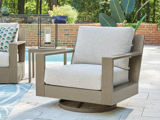 Kimpton Isle Outdoor Swivel Lounge Chair with Cushion image