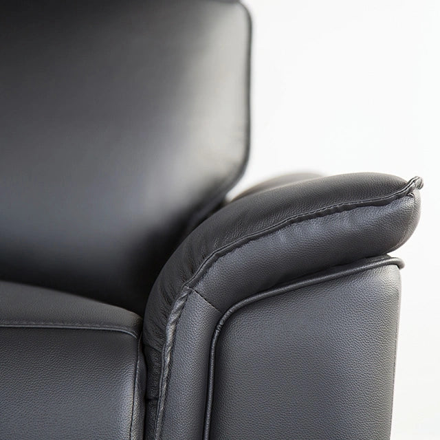 Bienne Loveseat Manual Recliner White & Black