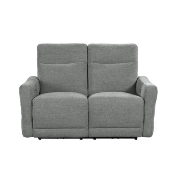 Edition Power Double Lay Flat Reclining Loveseat in Dove Grey 9804DV-2PWH