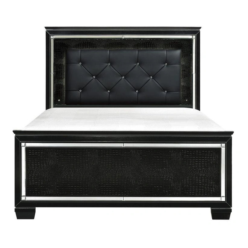 Allura King Panel Bed in Black 1916KBK-1EK*