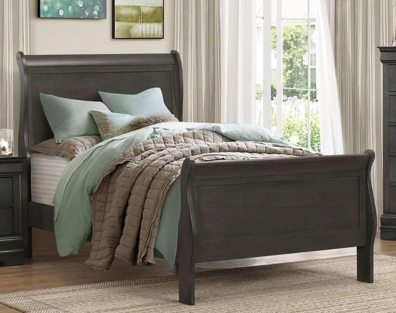 Mayville Full Sleigh Bed in Gray 2147FSG-1