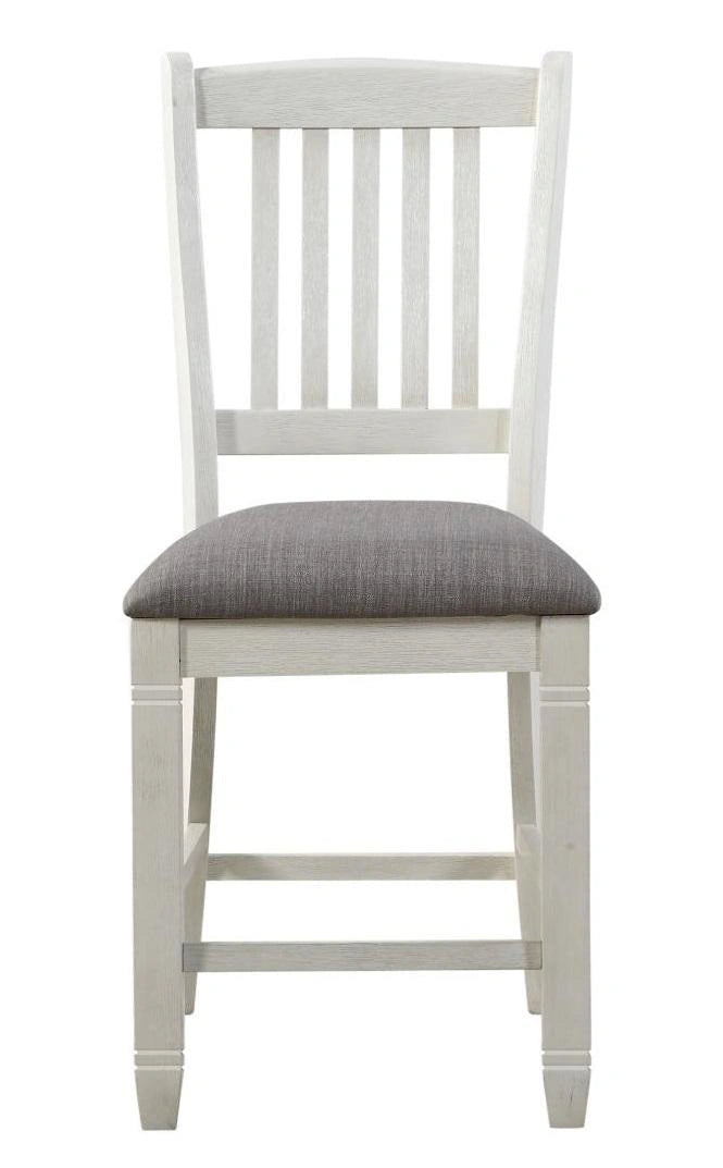 Granby Counter Height Chair in White & Brown (Set of 2)